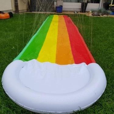 HomeBound Essentials Inflatable Automatic Sprinkler Rainbow Water Slide