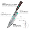 8 - Piece Damascus Steel Chef Knife Set - Homebound Essentials