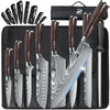 8 - Piece Damascus Steel Chef Knife Set - Homebound Essentials