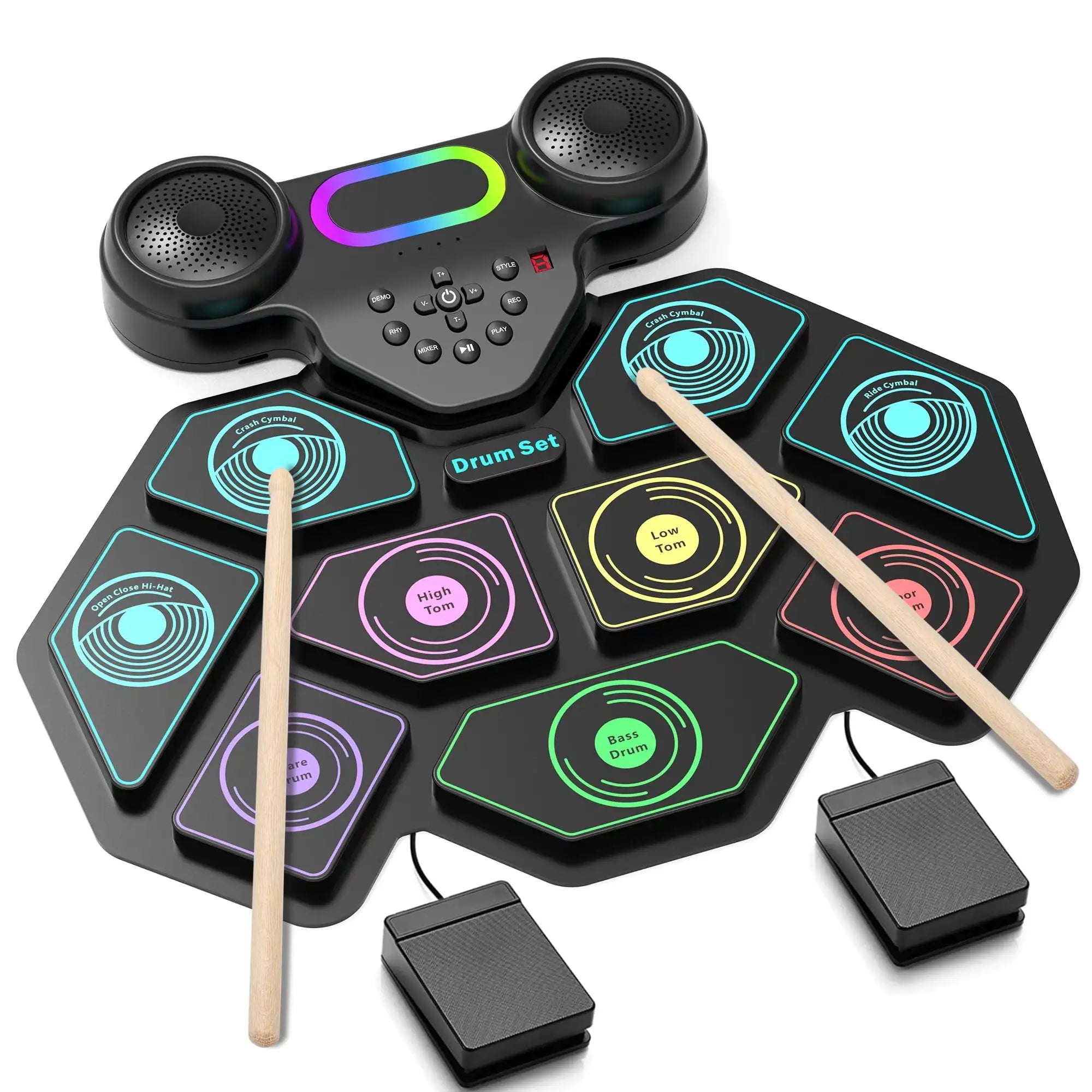 9 - Pad Portable Electronic Drum Kit - Homebound Essentials