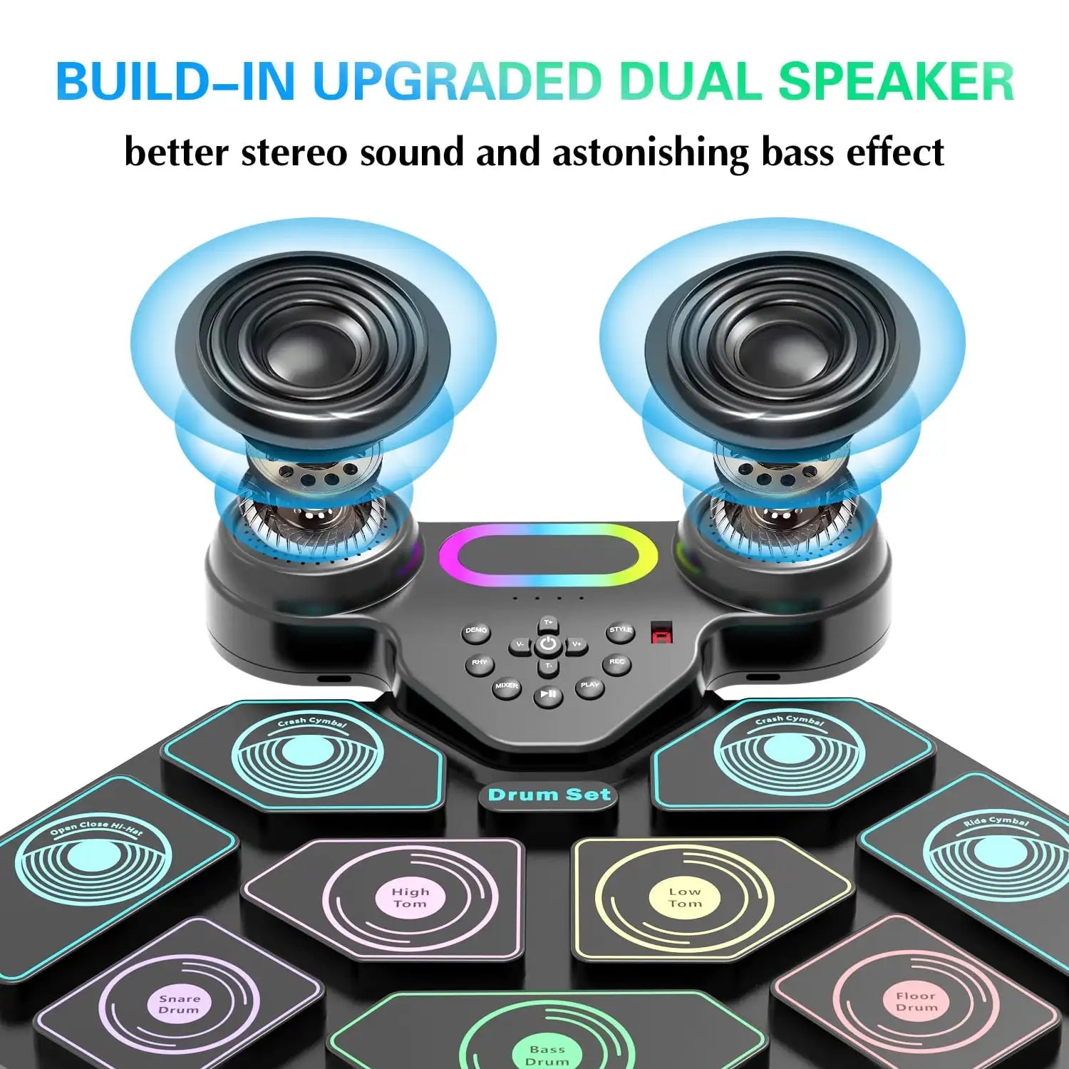 9 - Pad Portable Electronic Drum Kit - Homebound Essentials