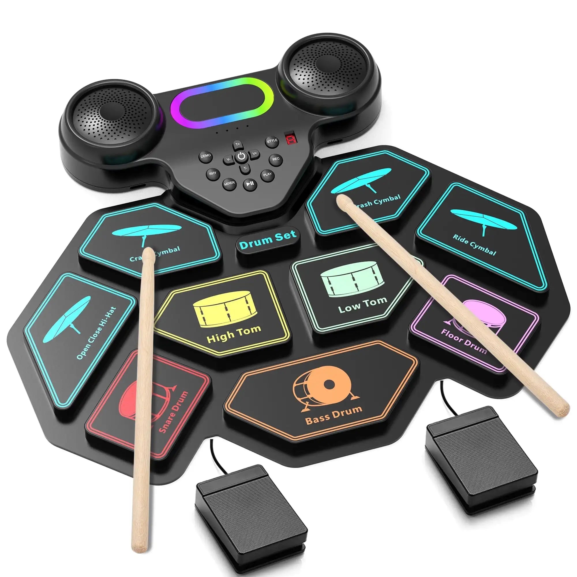9 - Pad Portable Electronic Drum Kit - Homebound Essentials