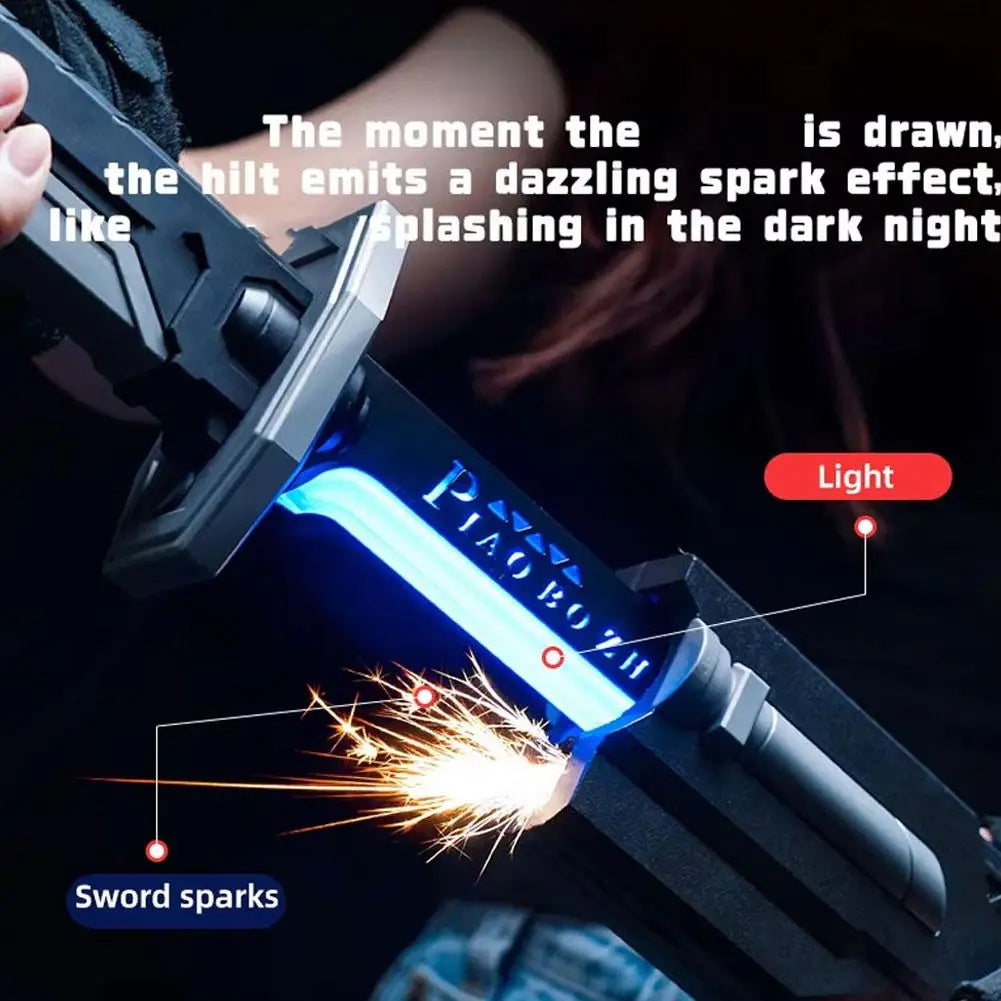 Colorful LED Streamer Glowing Sword with Spark & Smoke Effect
