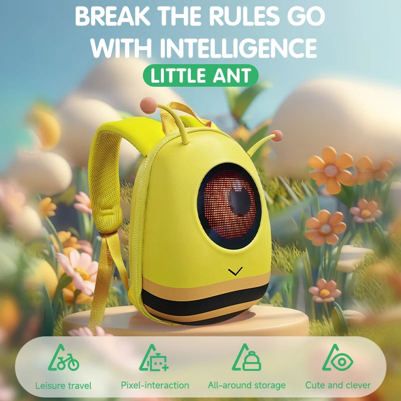 Intelligent LED Display Hard Shell Minion Backpack