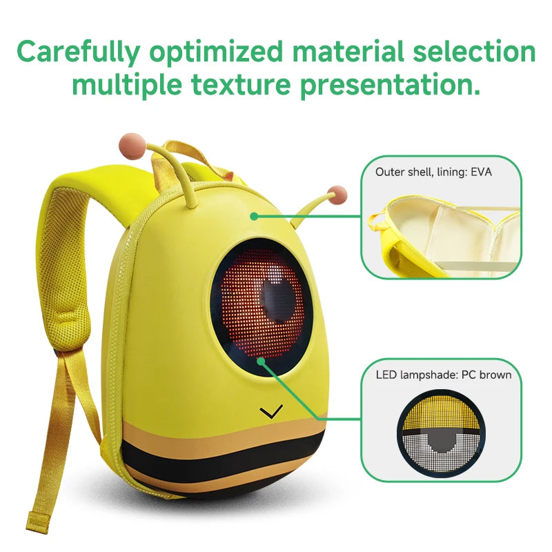 Intelligent LED Display Hard Shell Minion Backpack