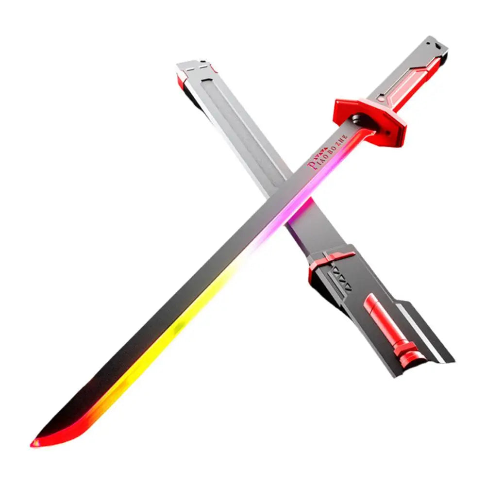 Colorful LED Streamer Glowing Sword with Spark & Smoke Effect