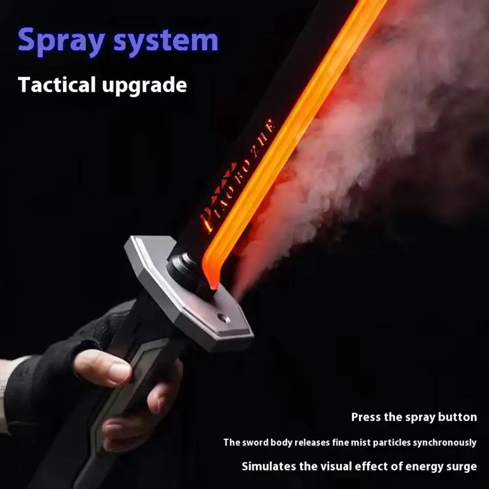 Colorful LED Streamer Glowing Sword with Spark & Smoke Effect