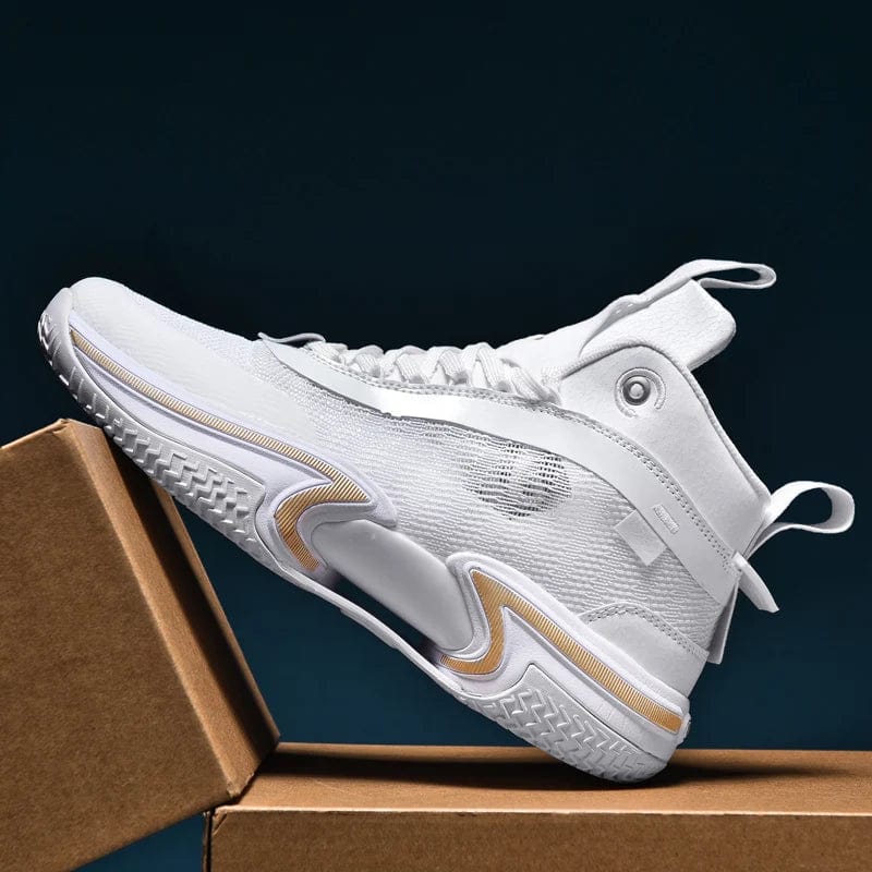 AirCourt Men's Basketball Sneakers: Basketball Shoes Men Breathable Cushioning Non - Slip Wearable Walking Sports Shoes Training Athletic Mesh Casual Sneakers - Homebound Essentials