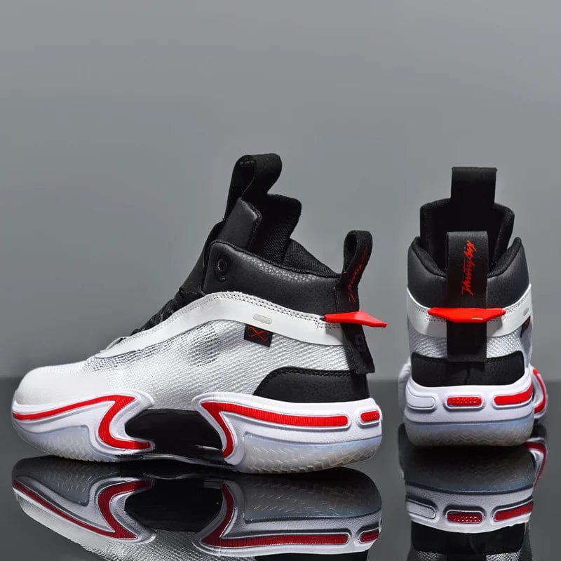 AirCourt Men's Basketball Sneakers: Basketball Shoes Men Breathable Cushioning Non - Slip Wearable Walking Sports Shoes Training Athletic Mesh Casual Sneakers - Homebound Essentials