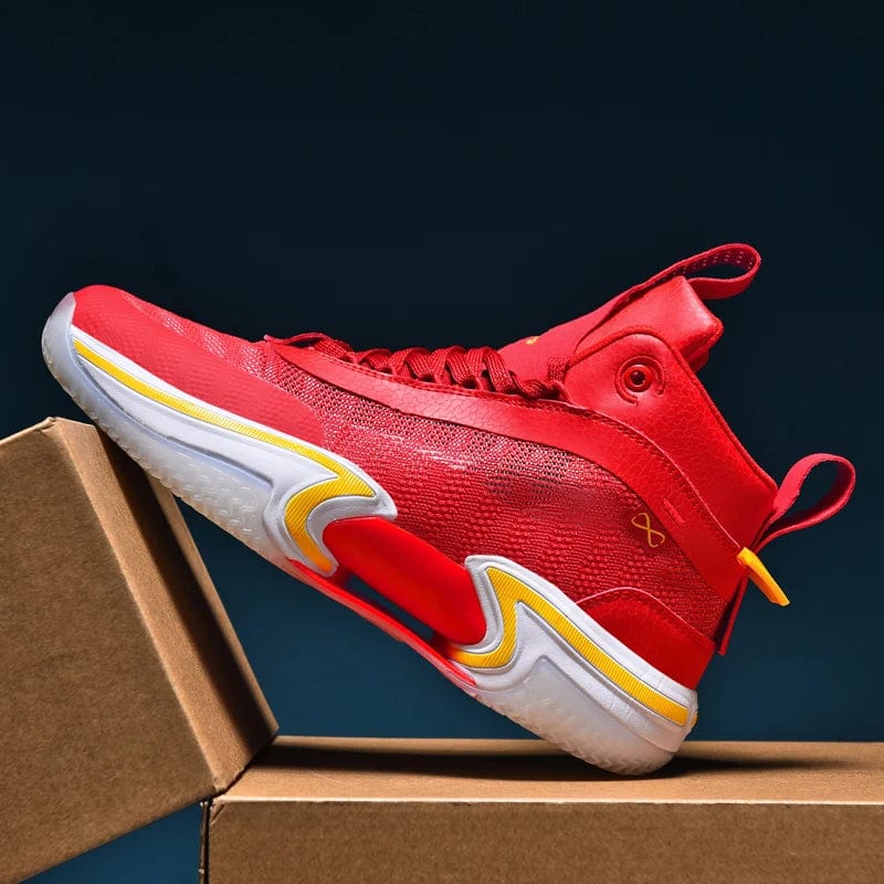 AirCourt Men's Basketball Sneakers: Basketball Shoes Men Breathable Cushioning Non - Slip Wearable Walking Sports Shoes Training Athletic Mesh Casual Sneakers - Homebound Essentials