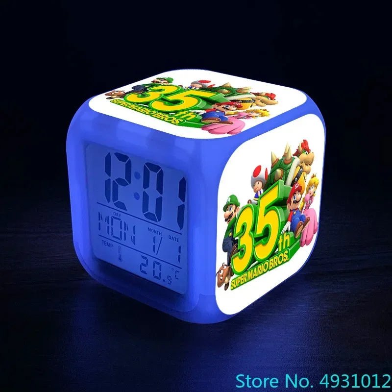 Anime Sonic Figure Model LED Alarm Clock: 7 - Color Touch Light Desk Watch - Homebound Essentials