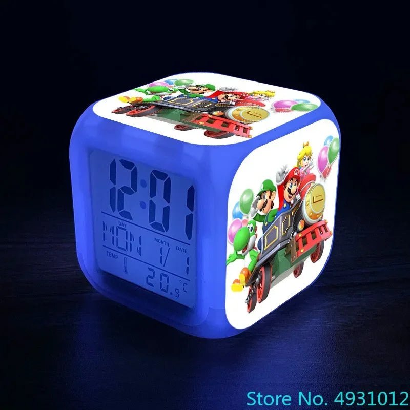 Anime Sonic Figure Model LED Alarm Clock: 7 - Color Touch Light Desk Watch - Homebound Essentials