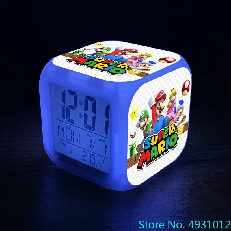 Anime Sonic Figure Model LED Alarm Clock: 7 - Color Touch Light Desk Watch - Homebound Essentials