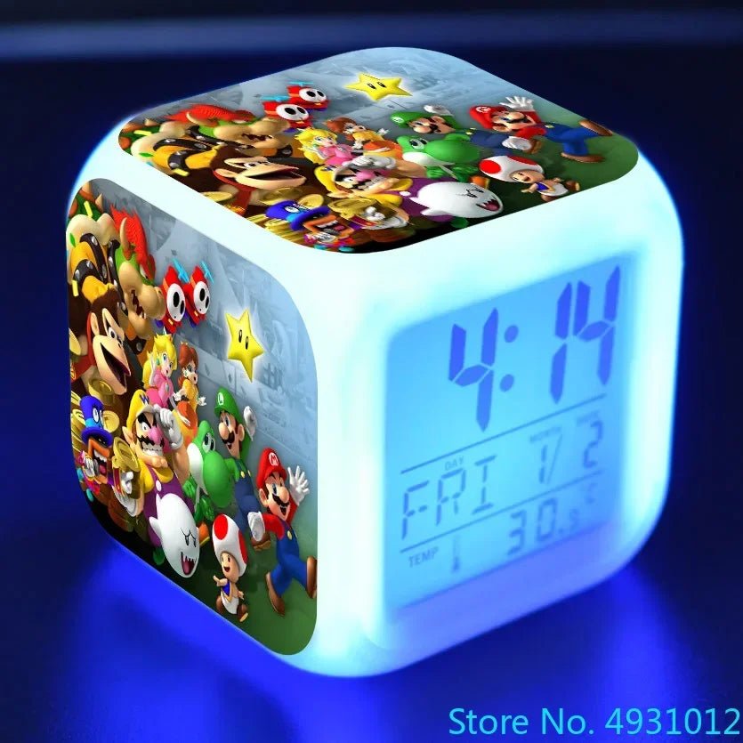 Anime Sonic Figure Model LED Alarm Clock: 7 - Color Touch Light Desk Watch - Homebound Essentials