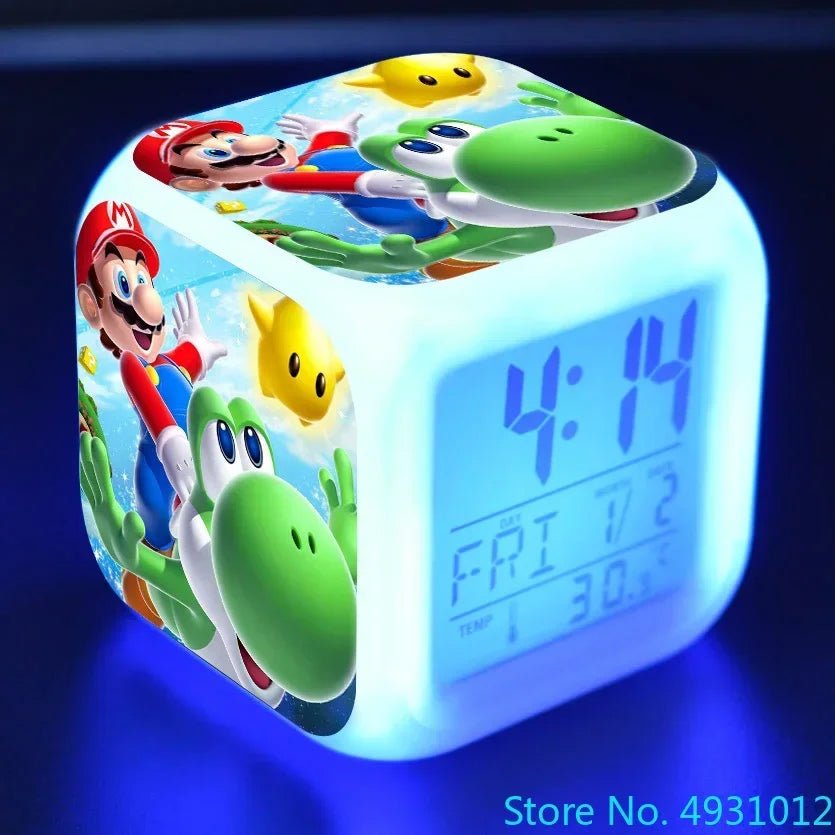 Anime Sonic Figure Model LED Alarm Clock: 7 - Color Touch Light Desk Watch - Homebound Essentials