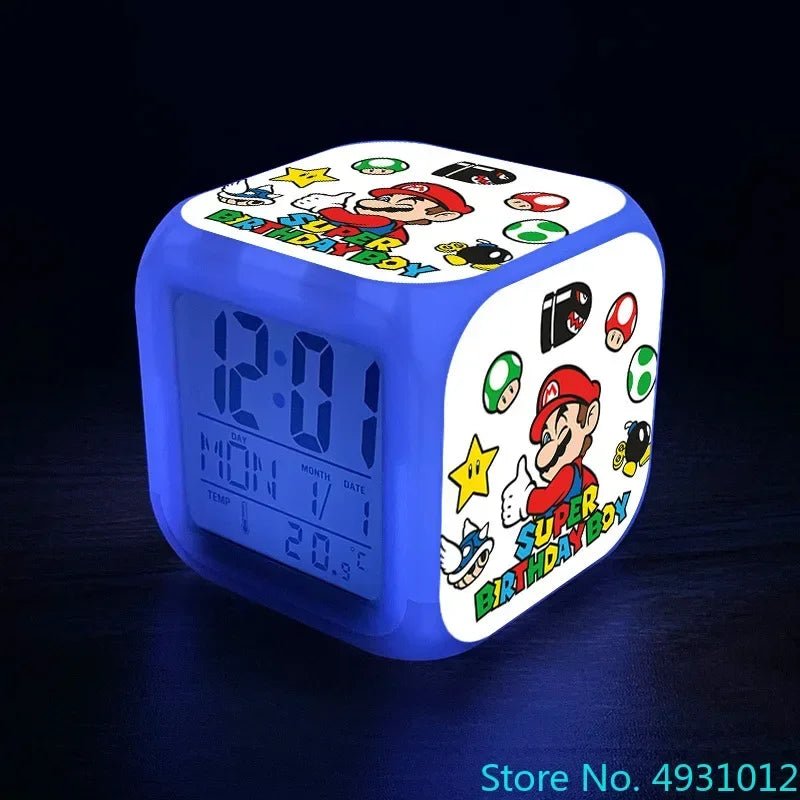 Anime Sonic Figure Model LED Alarm Clock: 7 - Color Touch Light Desk Watch - Homebound Essentials