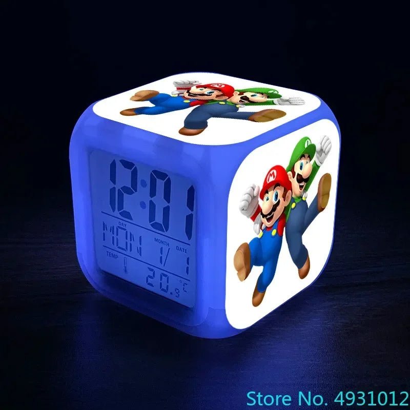 Anime Sonic Figure Model LED Alarm Clock: 7 - Color Touch Light Desk Watch - Homebound Essentials