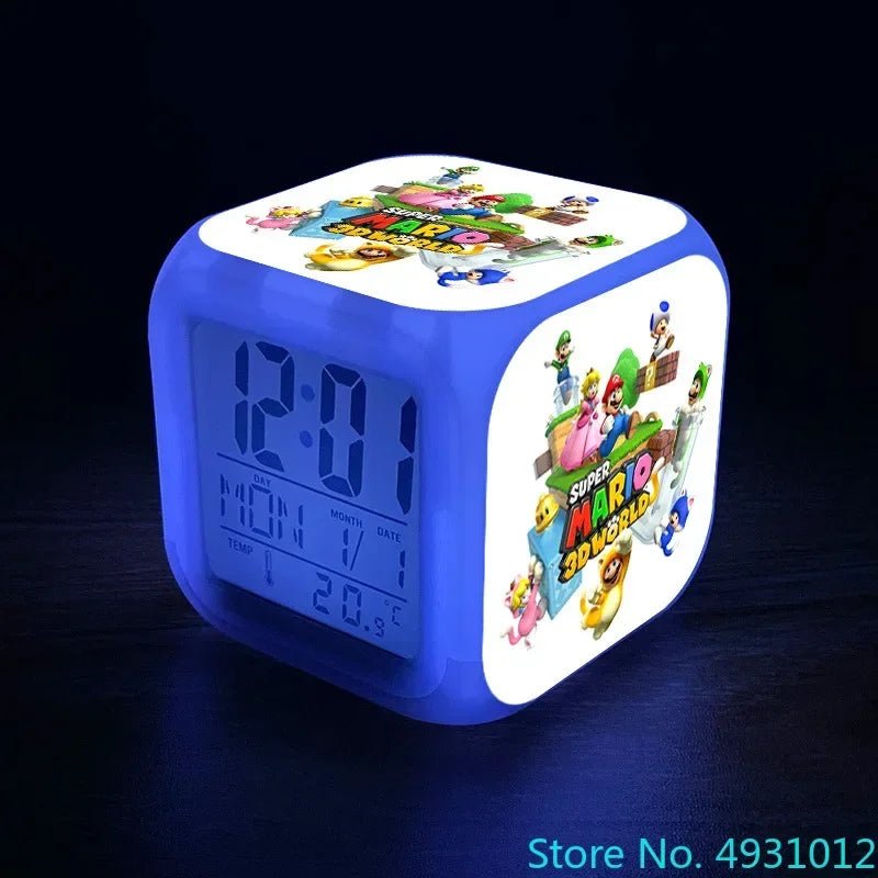 Anime Sonic Figure Model LED Alarm Clock: 7 - Color Touch Light Desk Watch - Homebound Essentials