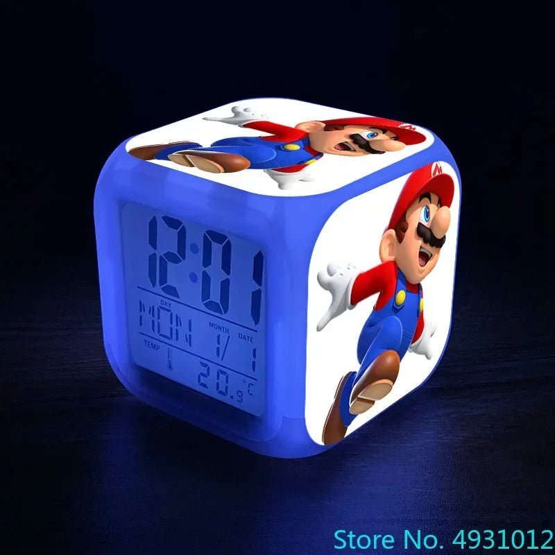 Anime Sonic Figure Model LED Alarm Clock: 7 - Color Touch Light Desk Watch - Homebound Essentials