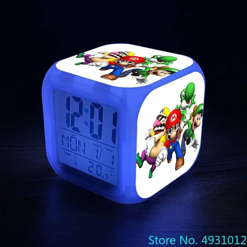 Anime Sonic Figure Model LED Alarm Clock: 7 - Color Touch Light Desk Watch - Homebound Essentials