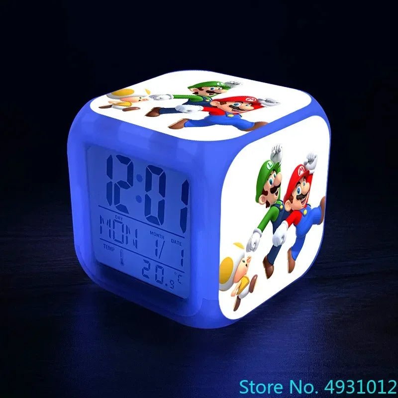 Anime Sonic Figure Model LED Alarm Clock: 7 - Color Touch Light Desk Watch - Homebound Essentials