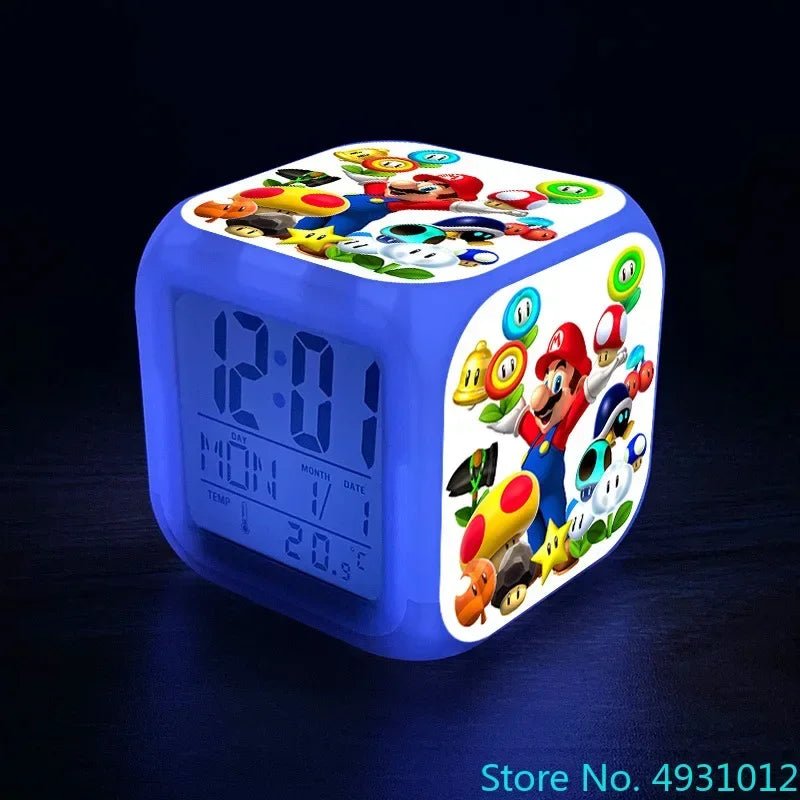 Anime Sonic Figure Model LED Alarm Clock: 7 - Color Touch Light Desk Watch - Homebound Essentials