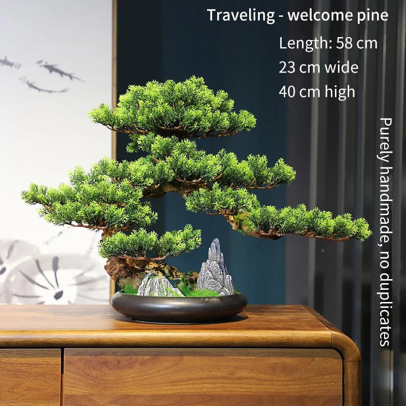 Artificial Bonsai Tree: Immortal Welcoming Pine for Home & Living Decor - Homebound Essentials