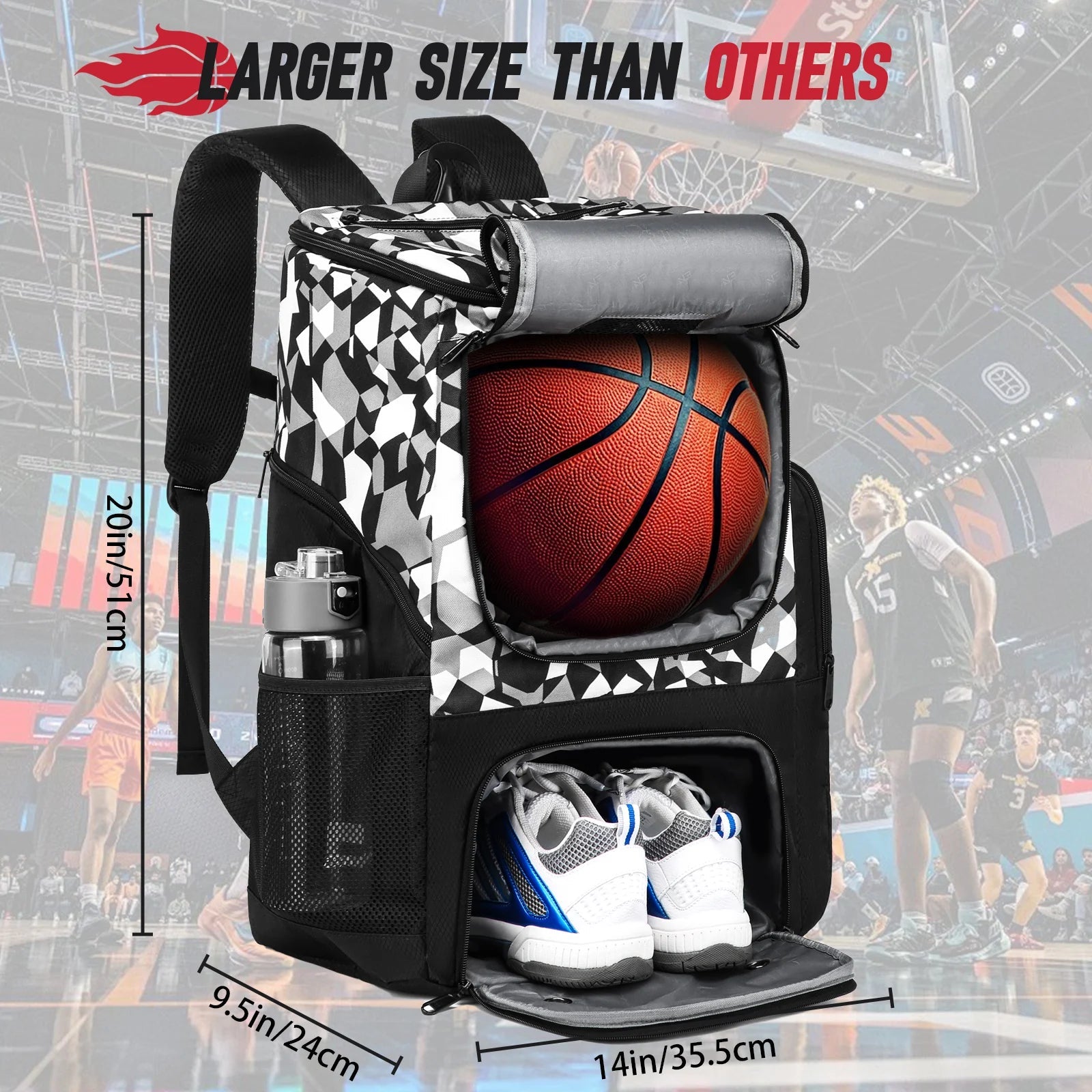 Basketball & Sports Training Backpack with Separate Compartments - Homebound Essentials