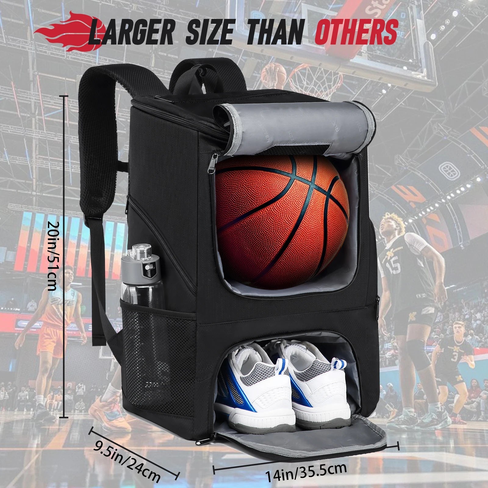 Basketball & Sports Training Backpack with Separate Compartments - Homebound Essentials