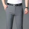 Business Office Ice Silk Men's Casual Pants - Summer Thin Nylon Trousers with Four Side Elastic - Homebound Essentials