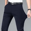 Business Office Ice Silk Men's Casual Pants - Summer Thin Nylon Trousers with Four Side Elastic - Homebound Essentials