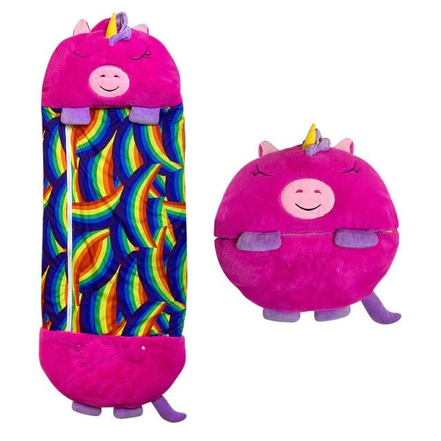 Campnap - 2 In 1 Kids Convertible Plush Pillow Sleeping Bag - Homebound Essentials