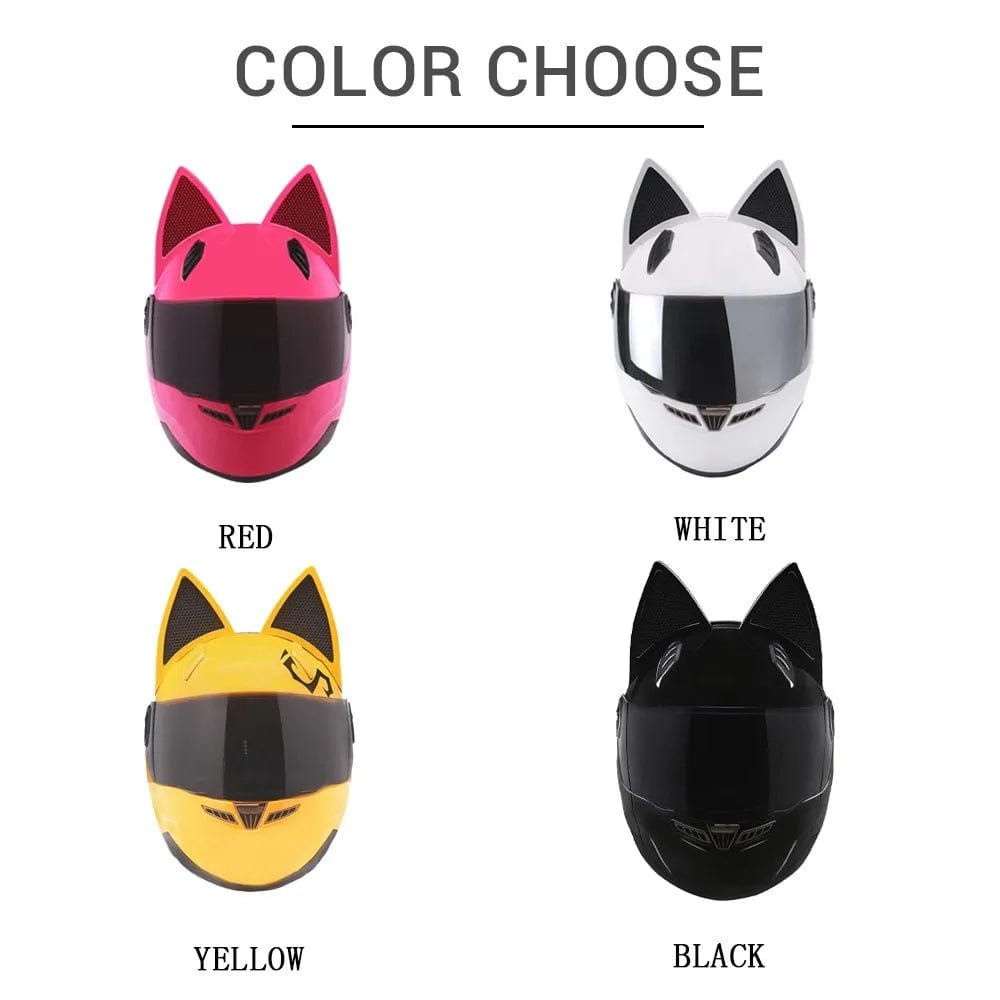 Cat Ear Motorcycle Helmet | Detachable Casco Moto Helmet | Full Face Fashion Helmet - Homebound Essentials