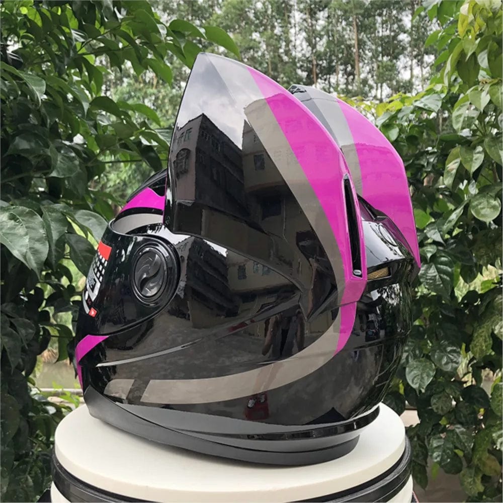 Cat Ear Motorcycle Helmet | Detachable Casco Moto Helmet | Full Face Fashion Helmet - Homebound Essentials