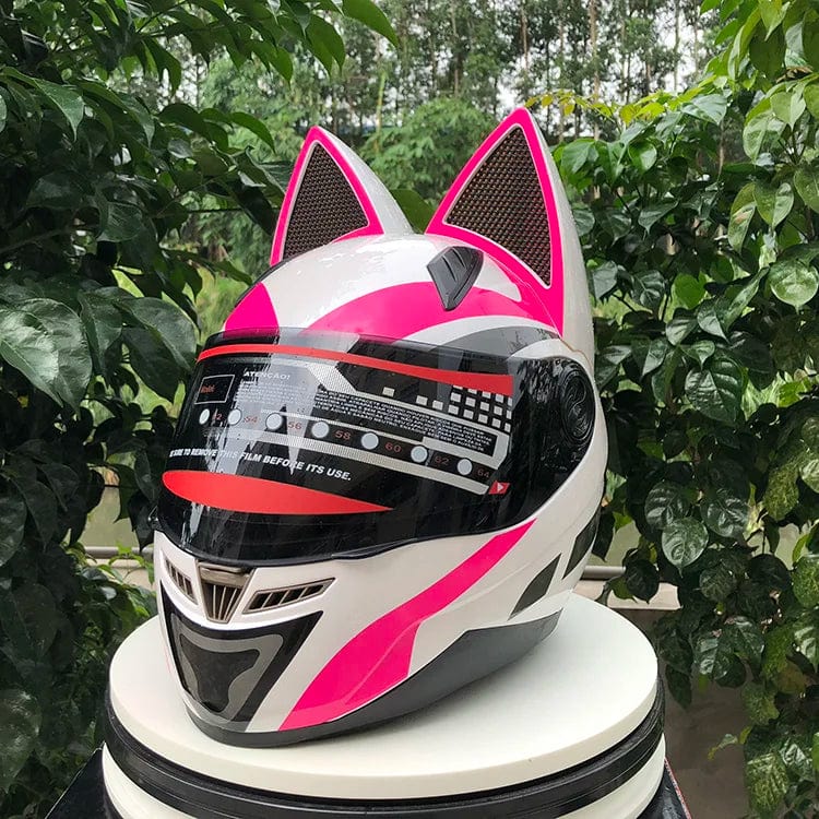 Cat Ear Motorcycle Helmet | Detachable Casco Moto Helmet | Full Face Fashion Helmet - Homebound Essentials