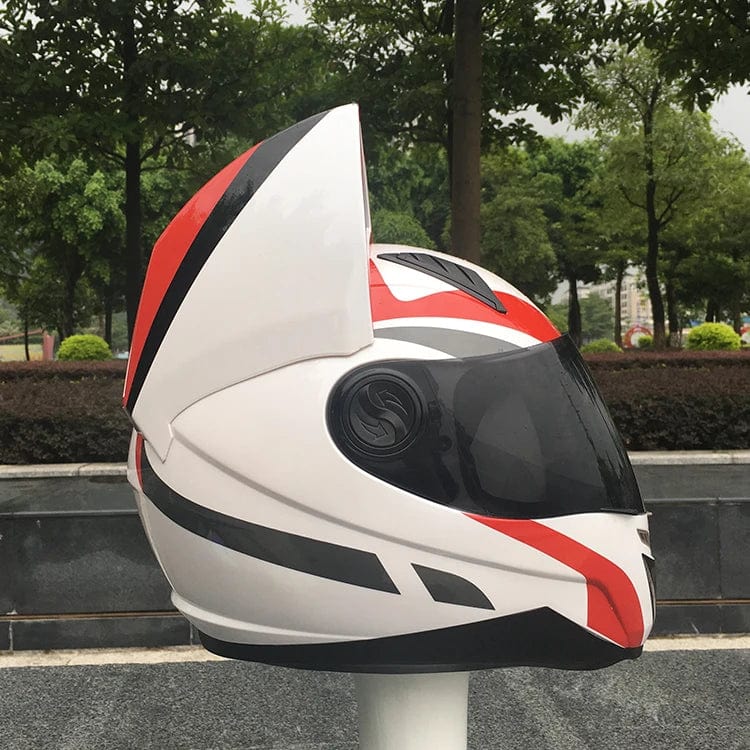 Cat Ear Motorcycle Helmet | Detachable Casco Moto Helmet | Full Face Fashion Helmet - Homebound Essentials