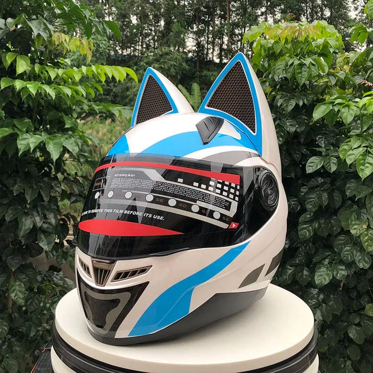 Cat Ear Motorcycle Helmet | Detachable Casco Moto Helmet | Full Face Fashion Helmet - Homebound Essentials