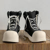 ChunkShell Elevate Sneakers: Big Head Canvas Thick Sole High Top Sneakers - Homebound Essentials