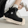 ChunkShell Elevate Sneakers: Big Head Canvas Thick Sole High Top Sneakers - Homebound Essentials