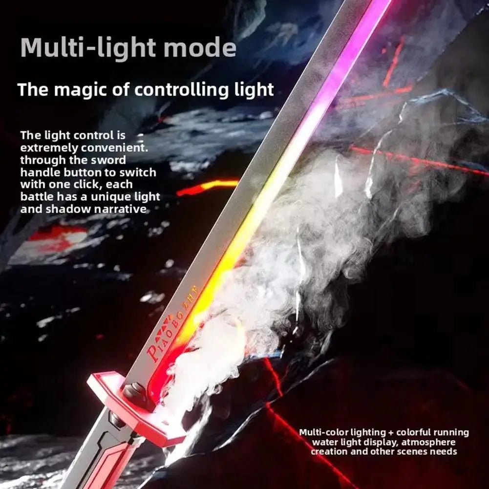 Colorful LED Streamer Glowing Sword with Spark & Smoke Effect - Homebound Essentials