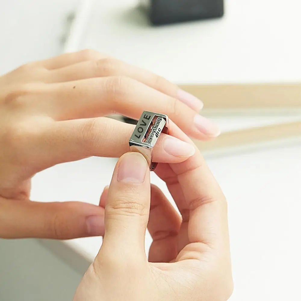Creative Rotatable Love Ring – Adjustable Fidget Mood Ring - Homebound Essentials