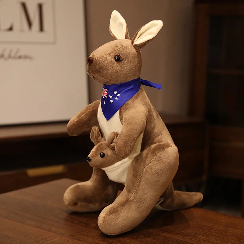 Cute Mother & Child Kangaroo Plush Toys: Kawaii Big Size Kangaroo Plushie - Homebound Essentials