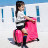 Cute Pony Cartoon Suitcase for Children: Ride - On Carry - On Kids Luggage - Homebound Essentials