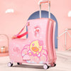 Cute Pony Cartoon Suitcase for Children: Ride - On Carry - On Kids Luggage - Homebound Essentials