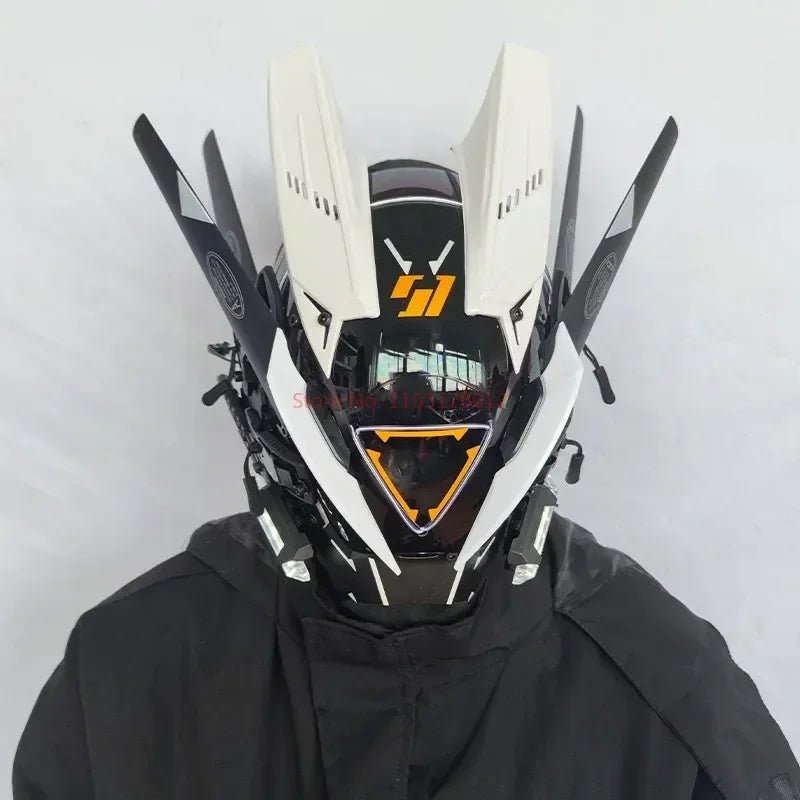Cyberpunk Helmet Shinobi Mask: Robot Samurai Armor with LED Light - Homebound Essentials