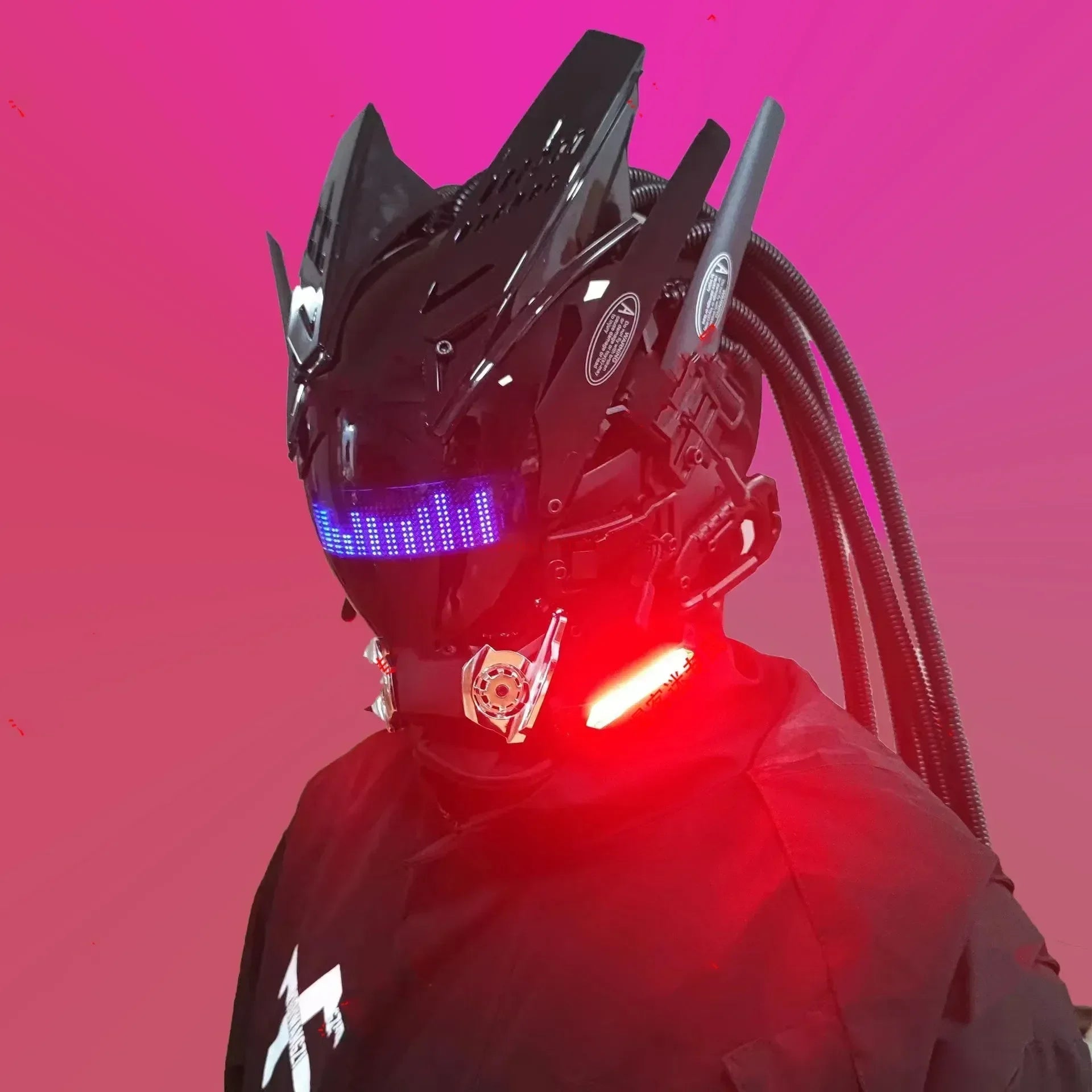 Cyberpunk Helmet Shinobi Mask: Robot Samurai Armor with LED Light - Homebound Essentials