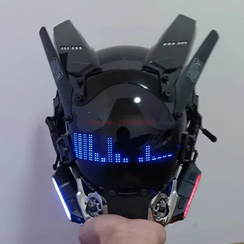 Cyberpunk Helmet Shinobi Mask: Robot Samurai Armor with LED Light - Homebound Essentials