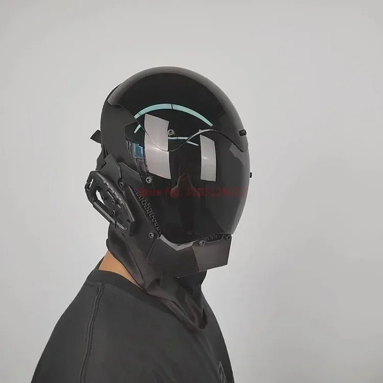 Cyberpunk Helmet Shinobi Mask: Robot Samurai Armor with LED Light - Homebound Essentials
