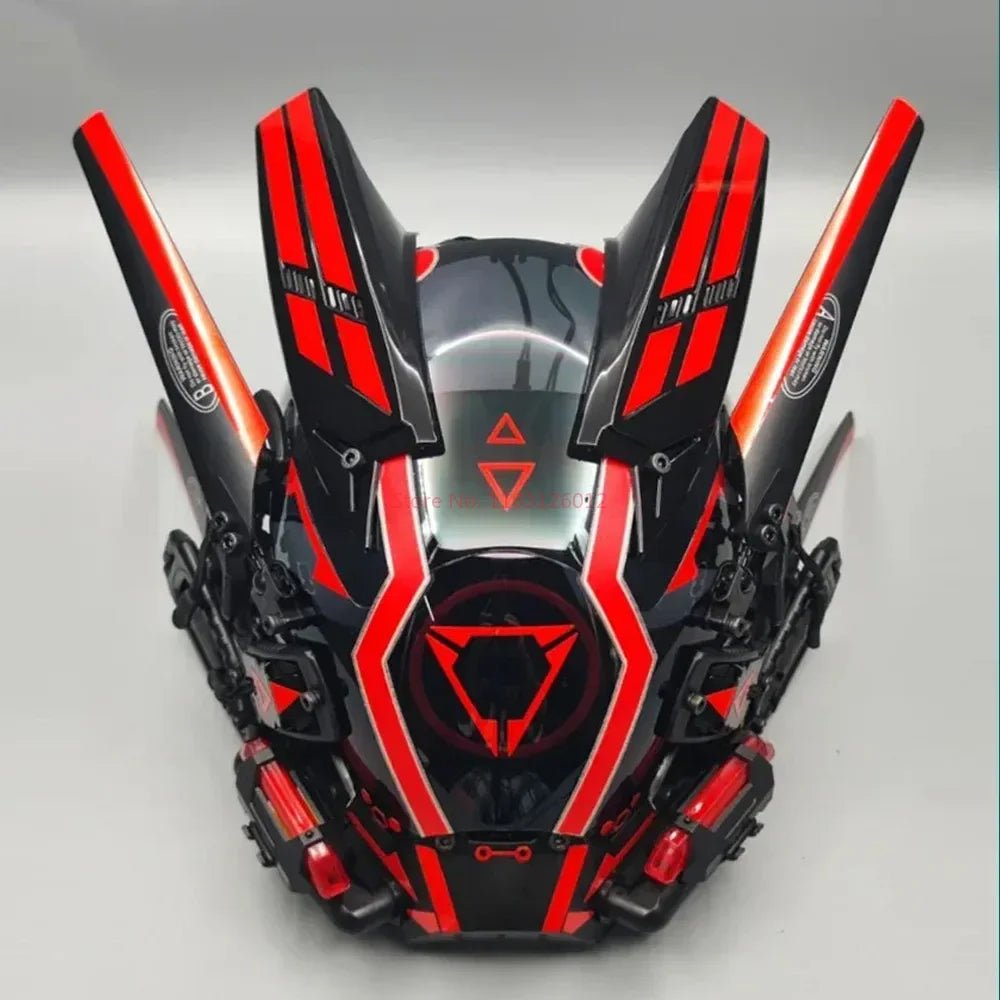 Cyberpunk Helmet Shinobi Mask: Robot Samurai Armor with LED Light - Homebound Essentials