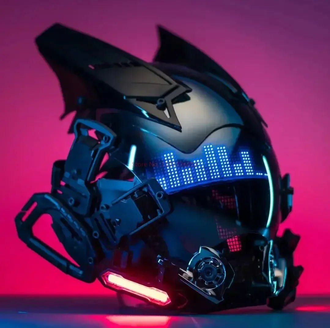 Cyberpunk Helmet Shinobi Mask: Robot Samurai Armor with LED Light - Homebound Essentials